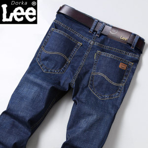 
2025 Autumn and Winter New Men's Jeans Elastic Slim Straight Loose Casual Long Pants Men's Autumn Autumn Style