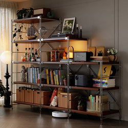 Japanese-Style Floor-Standing Storage Rack, Multi-Layer Storage Shelf for Living Room, Kitchen, Balcony, Storage Bookshelf, Small Display Shelf