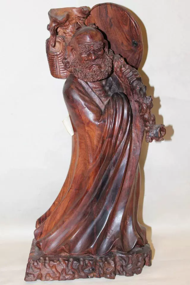 中国　唐木紅木彫刻　如意　置物　C　6694E 中国 唐木紅木彫刻 如意 置物 C 6694E - メルカリ