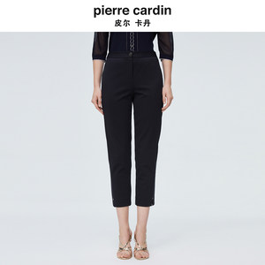
Pier Cardin women's autumn black slit thin nine-point foot pants for women slim pencil pants P4114T4006B0