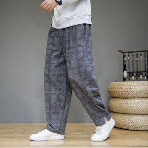 
Chinese style men's casual trousers spring and autumn straight loose sports pants summer men's pants harem pants men's pants