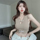 New Chinese black suspenders small vest female summer hot girl pure desire, hollowed out, short sexy inner clothes
