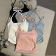 Niche irregular short hot girl irregular suspended vest women's clothing summer external slimming, thin beautiful back top