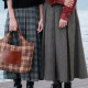 Far House Retro Literary Texic Skirt Single Right Skids Skirt Boiled Skirt Wild College Wind Four Seasons LF3082 Limited
