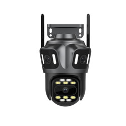 Iscee-P15-Sp12-Ds Gray Four-Lens Four-Screen Dual-Cpu Surveillance Network 8X Zoom Camera