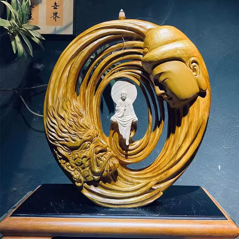 黄楊木 木彫 精密細工 香合