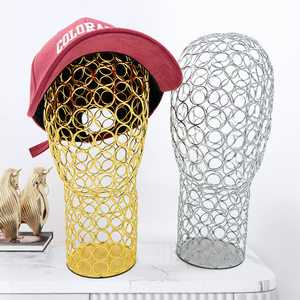 
Clothing store glasses hat model props display window ornaments electroplated scarf wig women's head mold display stand