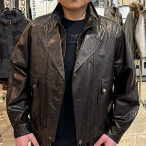 
Men's spring and autumn goatskin genuine leather jacket 9817 in stock