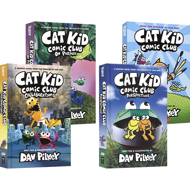 Cat Kid Comic Club英文套書DAV PILKEY漫畫俱樂部1-5冊