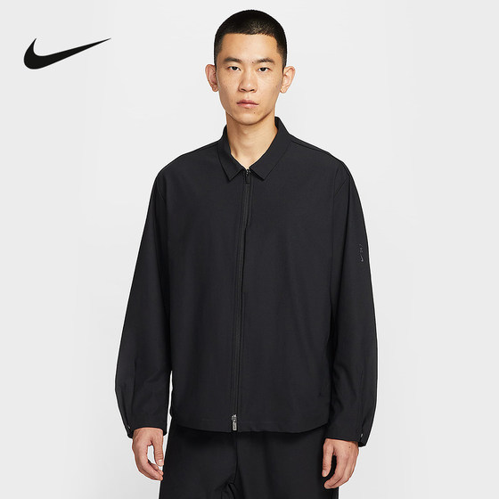 
NIKE Nike 24.7 men's stand-up collar jacket 2025 autumn new black knitted sports jacket IF2868-010