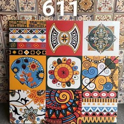 Indian Thangka Spelled Flower Tiles 600 Retro Balcony Tiles Antique Living Room Bathroom Wall Floor Tiles