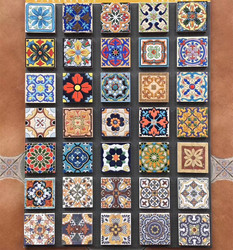 Handmade Vintage American-Style Small Tiles 100, Antique Tiles for Bathroom Walls, Kitchen and Bathroom Waistline Tiles, Decorative Tiles