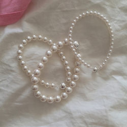In Stock Sunup_Q Korea 925 Silver Magnetic Clasp Pearl Bracelet Internet Celebrity Style ins Simple and Versatile Elegant