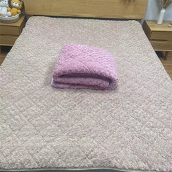 Exported to Japan, Autumn and Winter Flannel Bed Protector, Pv Roll Velvet Quilted Mattress Pad 150 Heat-Retaining and Warm 180 Bed Sheet