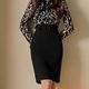 Spring and Autumn New Women's Mid -length skirt High -pocket hip skirt Korean version thin one -step skirt professional skirt short skirt large size
