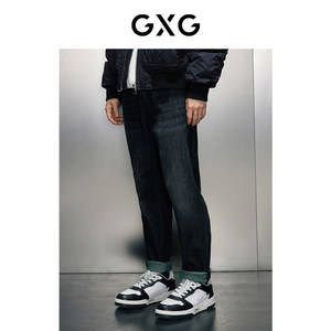 
GXG Men's Winter Classic Washed Loose Straight Jeans Casual Versatile Commuting Casual Jeans for Men