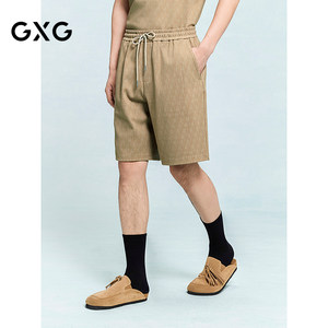 
GXG men's all-over printed jacquard casual shorts commuting simple five-quarter pants sports shorts 25 years new summer product