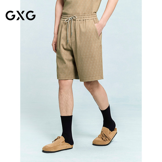 
GXG men's all-over printed jacquard casual shorts commuting simple five-quarter pants sports shorts 25 years new summer product