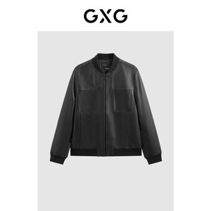
GXG Men's Best Selling Simple Retro Baseball Collar Genuine Leather Jacket Men's Loose Fashion Jacket Leather Jacket