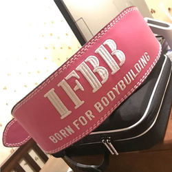 Authentic Ifbb Leather Belt for Professional Deadlifts, Weightlifting, Strength Sports, Fitness, Women's Bodybuilding Training, Squat Waist Support