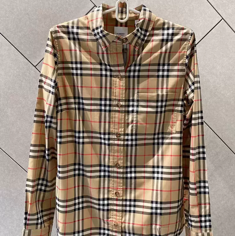 中古优品】帝爵奢品99新(未使用)Burberry 经典格子衬衫红条-Taobao Vietnam