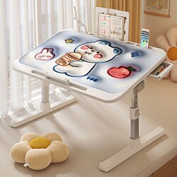 Adjustable Bed Table, Foldable Computer Desk, Study Table for Students, Simple Desk for Dormitory, Home Use, Bay Window