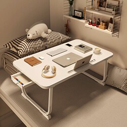 Small Bed Table, Folding Desk for Windowsill, Student Bedside Dormitory Desk, Laptop Stand, Office Desk, Lazy Bedroom Floor Table, Ins-Style Study Desk, Movable Small Table, Elevated Bed Table, Enlarged Version