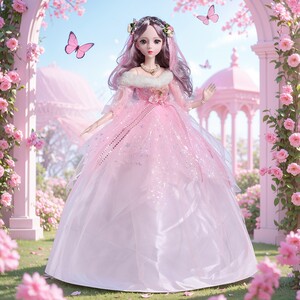 
60 cm doll princess can blink and dress up gift box exquisite toy girl birthday gift play house