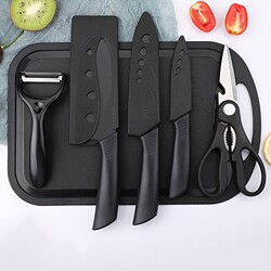 German Kitchen Knife, Cutting Board, Scissors Five-Piece Set, Kitchen Knife Set, Chef's Knife for Cutting Meat, Foldable