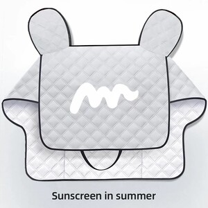 Electric vehicle windshield quilt summer sunscreen cover four seasons universal battery motorcycle windproof quilt thin waterproof sunshade