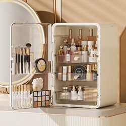 Cosmetics Storage Box Dust-Proof Dressing Table Skin Care Product Desktop Storage Rack Large Capacity Makeup Box Makeup Cabinet Perfume