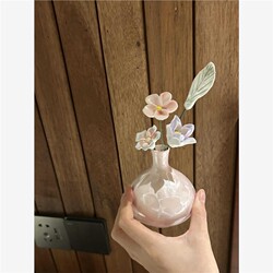 Jingdezhen Ceramic Flower Ornaments, Creative Qixi Gifts for Girls, Preserved Flowers to Decorate the New Home, 100 Packages