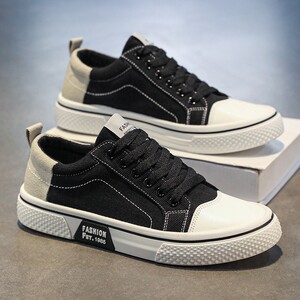 
Pull-back canvas shoes men's shoes breathable low-top sneakers summer flat cloth shoes 2026 casual shoes new youth trend