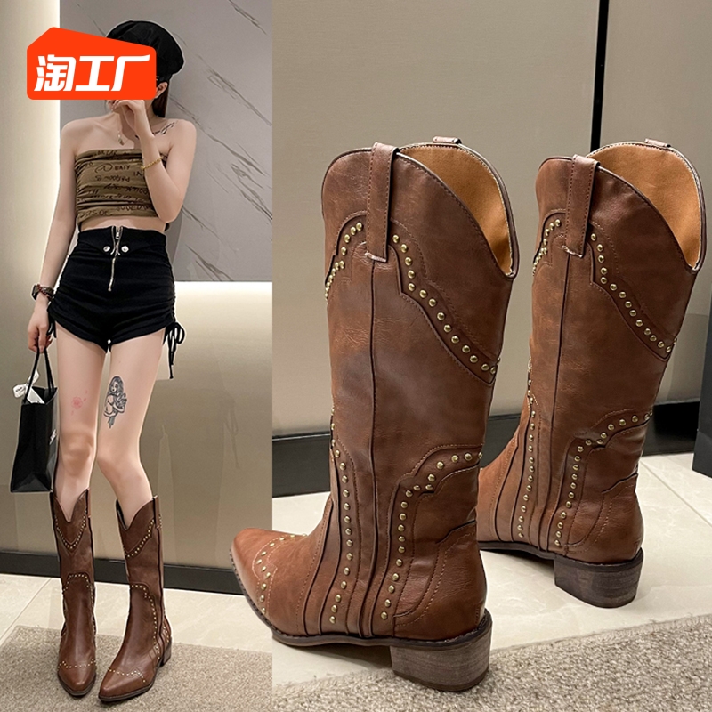  Ʈ   2023 ο β ڲġ ٸ V  ڼ Ʈ   ߰ ī캸  MID-CALF BOOTS-