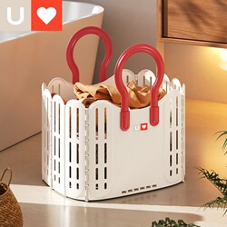 Younai Dirty Clothes Basket for Home Use, Large Capacity Foldable Laundry Hamper, Bathroom Portable Dirty Clothes Storage Basket