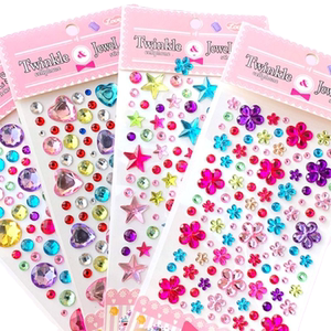 
Children's stickers, gem stickers, diy shiny diamonds, hand-paste cartoon princess crystal three-dimensional love bracelet