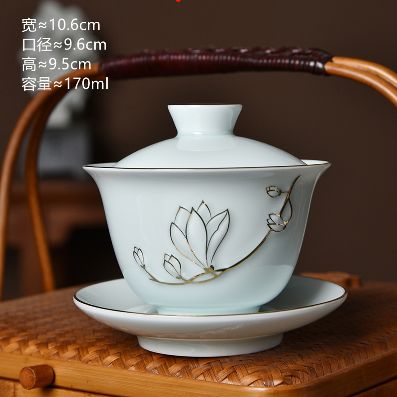 中国茶器 青花刀字三才蓋碗茶杯 茶杯 単体 蓋付き茶器 飲茶食器 中国茶器 青花刀字三才蓋碗茶杯 茶杯 単体 蓋付き茶器 飲茶食器