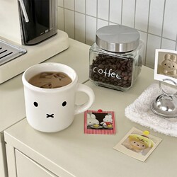 Cute Mug, Household Drinking Ceramic Cup, Large Capacity, High-Looking Water Cup for Girls, Breakfast Coffee Cup