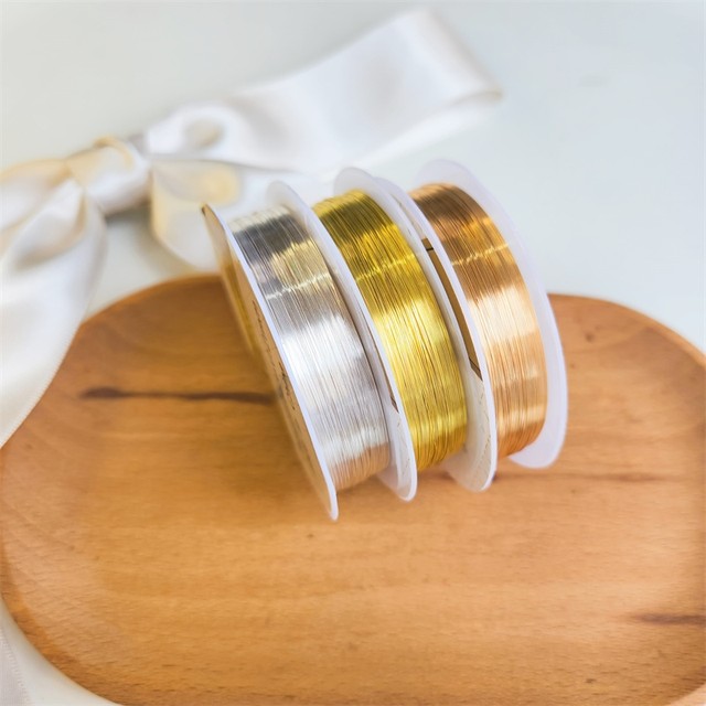 Color-protected copper wire handmade jewelry wrapping flower manicure winding material jewelry braided fixed soft copper wire handmade material