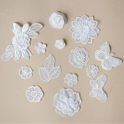 Self-Adhesive White Lace Patches for Organza Clothing, Mosquito Nets, Curtains, Skirts, Decoration, and Repairing down Jackets