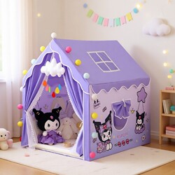 Indoor Tent for Children, Girls' Princess Toy House, Kuromi Castle, Girls' Baby Home Playhouse