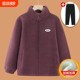 Middle-aged and elderly women's autumn and winter clothing women's polar fleece coat grandma's velvet thickened cotton coat elderly mother's lamb's wool top