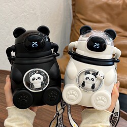 Thermal Children's Insulated Cup with Straw for Girls and Boys, Large Capacity, Food-Grade 316 Material, Suitable for School Use