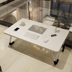 Simple Small Bed Table for Dormitory Students, Multifunctional Foldable and Movable Large Desk for Bedroom and Home Use