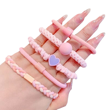 Children's high-looking hair ties and rubber bands in color