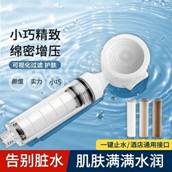 Shower Filter Hotel Portable Mini Shower Head Travel Universal Booster Filter Cartridge with Filter Shower Water Purifier