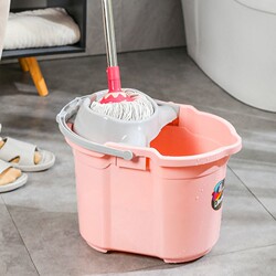 Household Thickened Mop Bucket, Lazy Person's Hands-Free Wringing Bucket, Rectangular Portable Plastic Squeeze Bucket, Rotating Wringing Bucket