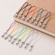 DIY short jewelry accessories small lanyard metal ring mobile phone chain lobster clasp pendant key u disk color lanyard buckle