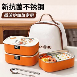 Stainless Steel Insulated Lunch Box for Office Workers 2026 New Model Microwave Heating Adult Large Capacity Lunch Box Bento Box Ae