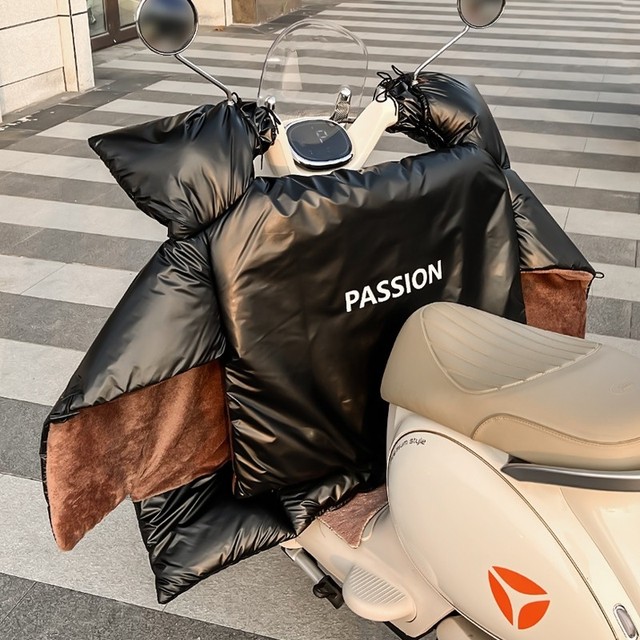 
Honeycomb Velvet Electric Vehicle Windshield Winter Quilt Winter Coldproof Waterproof Thickened Small Battery Bicycle Windproof Cover New Style